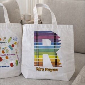 Colorful Personalized Kids Tote Bag